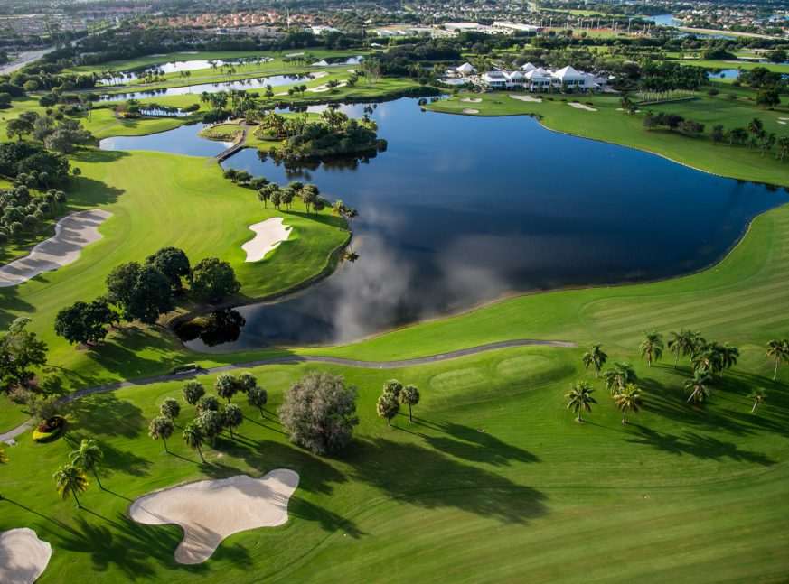 aerial view of the Falls Club of the Palm Beaches