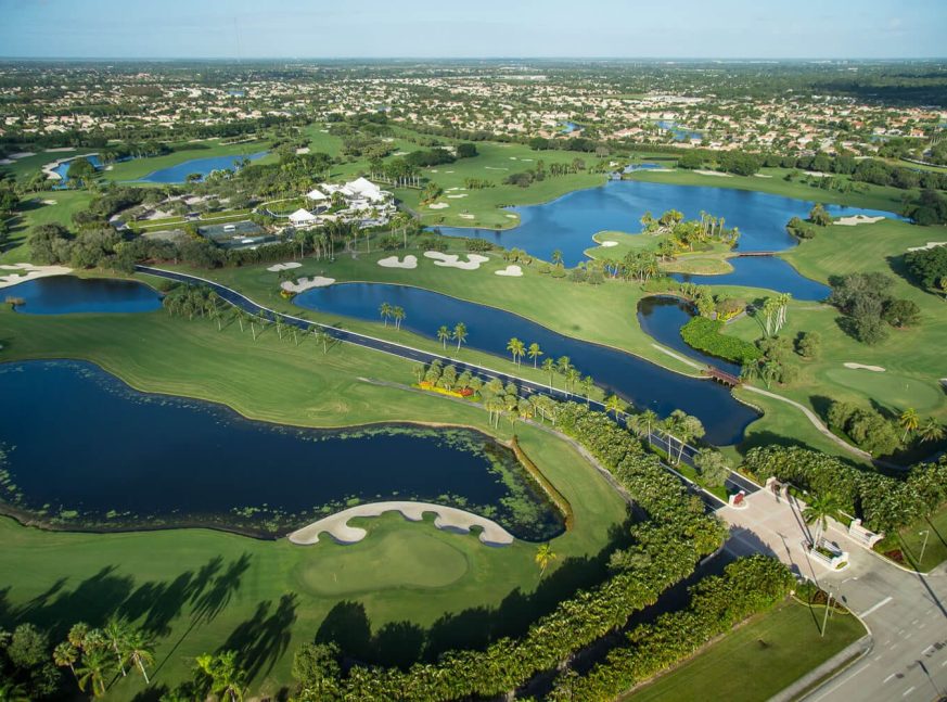 aerial view of the falls Club of the Palm Beaches