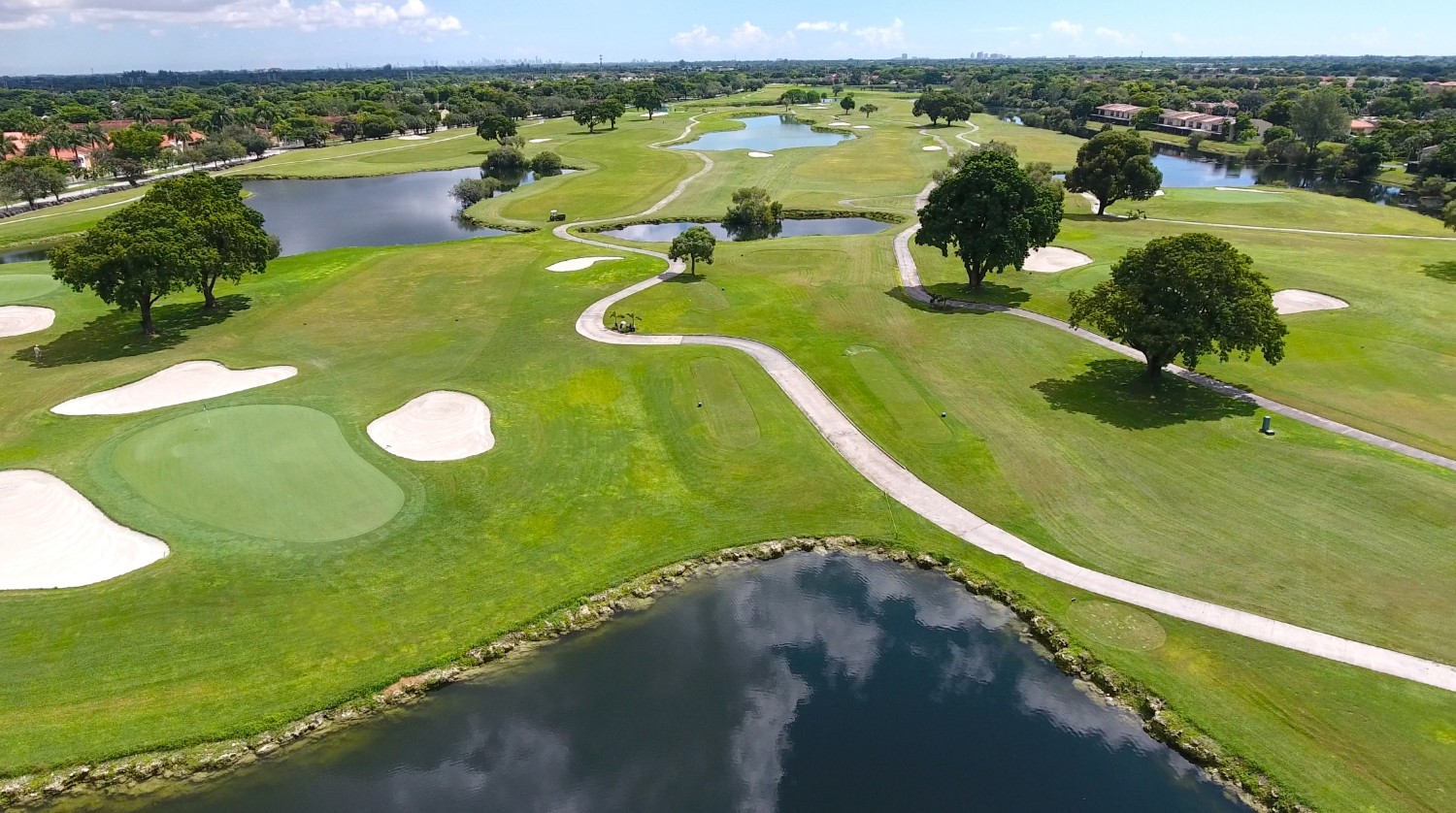 aerial view of the golf course