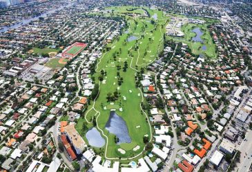 aerial view of the Coral Ridge Country Club
