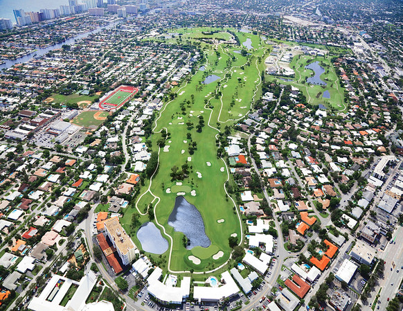 aerial view of the Coral Ridge Country Club