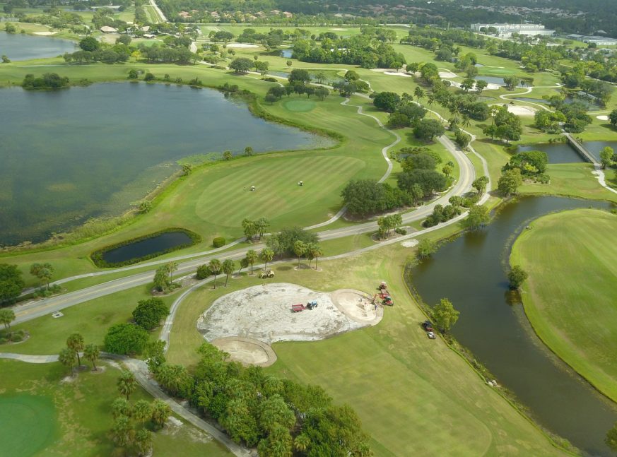 aerial view of the Okeeheelee Golf Course