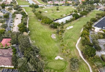 aerial view of the Bridges at Springtree Country Club