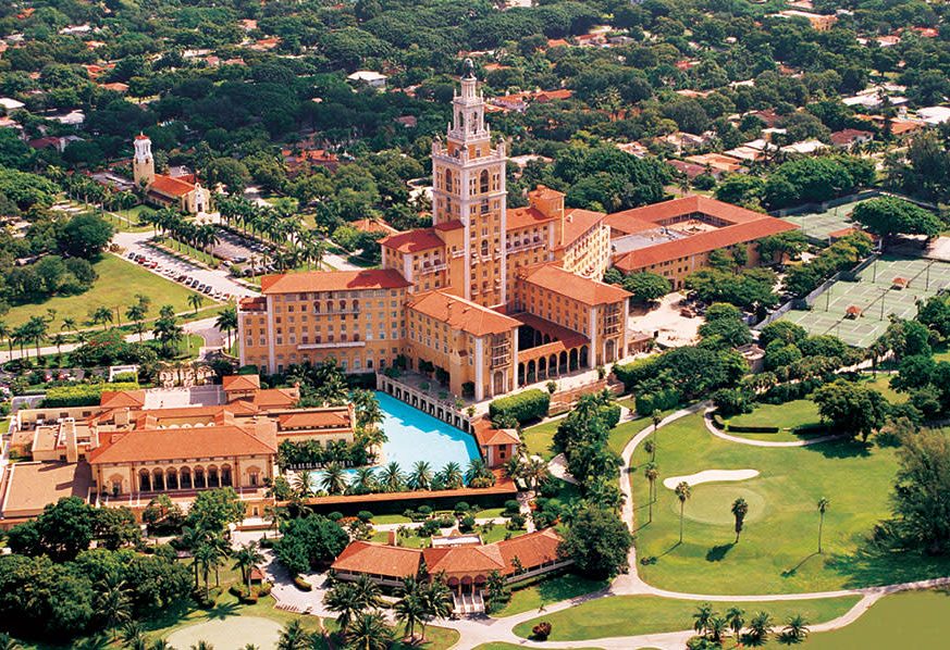 aerial view of the Biltmore Hotel and Golf Course