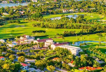 aerial view of the La Gorce Country Club