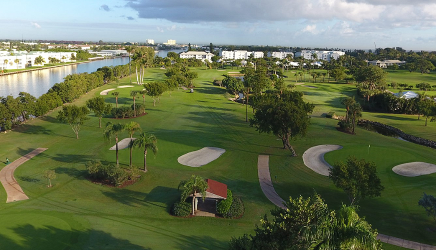 aerial view of the Little Club of Gulf Stream