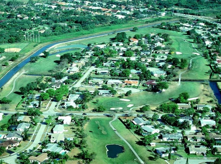 aerial view of the Killian Palms Country Club