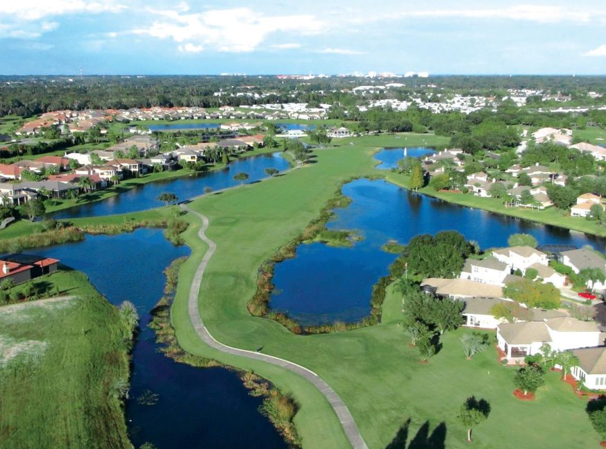 aerial view of the Grasslands Golf and Country Club