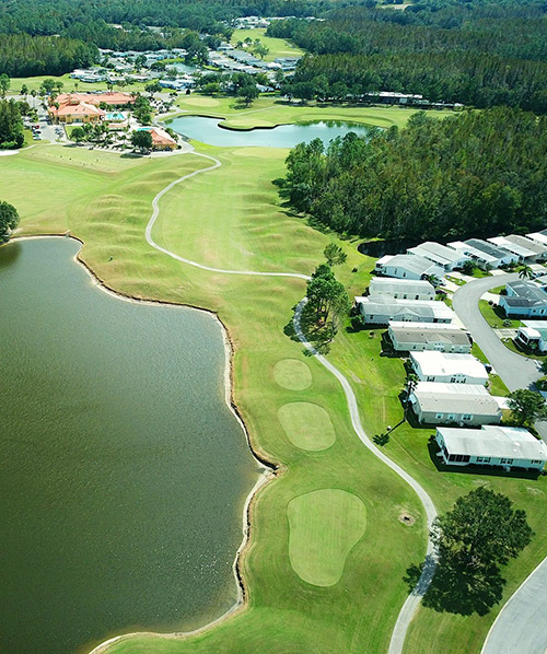 aerial view of the Cypress Lakes