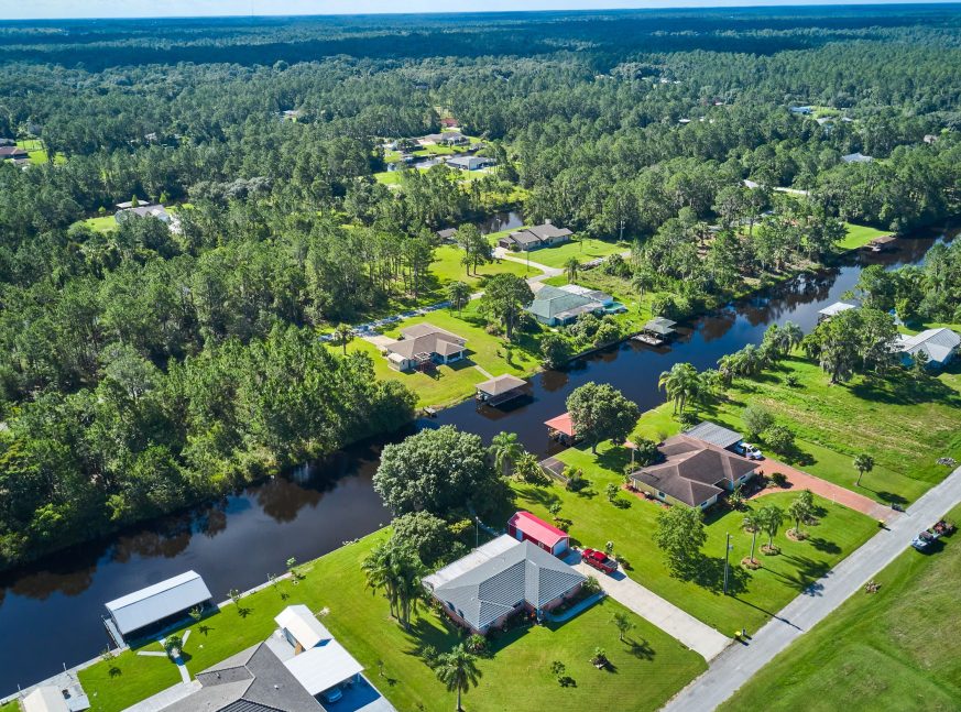 aerial view of the Indian Lake Estates