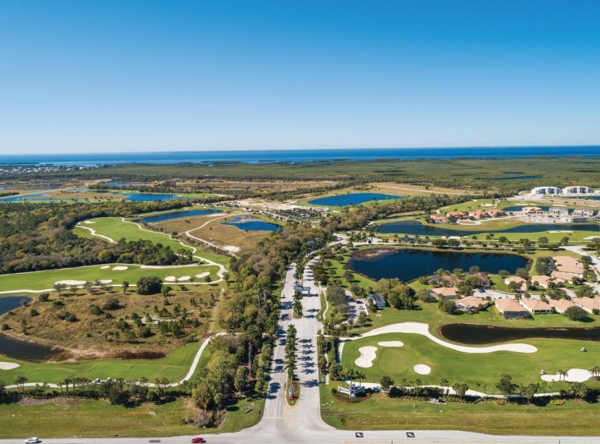 aerial view of the Heritage Landing Golf and Country Club golf course