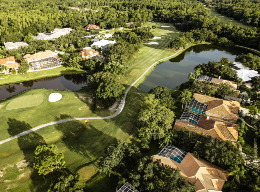 aerial view of the East Lake Woodlands Country Club
