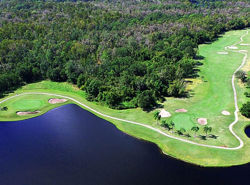 aerial view of the Crescent Oaks Country Club