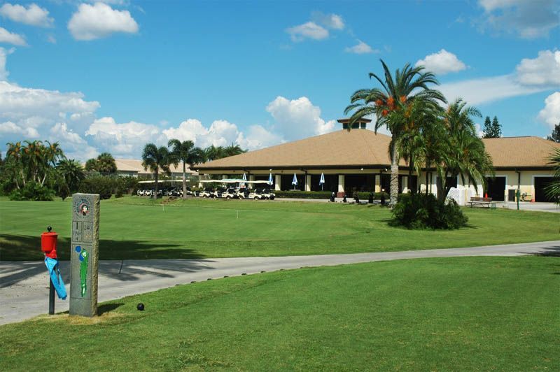 There is a golf club and plenty of golf cart parking on the golf course - Largo Golf Course
