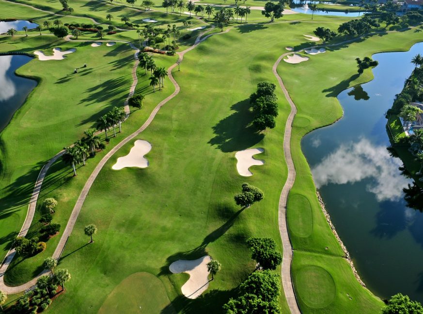 aerial view of the Lone Pine Golf Club