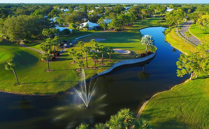 aerial view of the Plantation Golf and Country Club