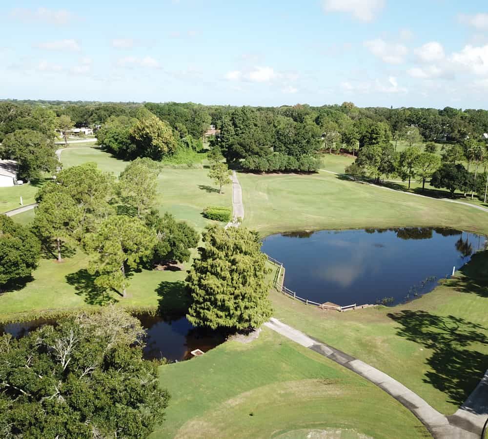 aerial view of the Tarpon Woods Golf Club