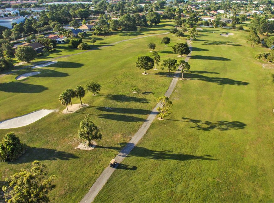 View of The Saints golf course in Port St. Lucie from above