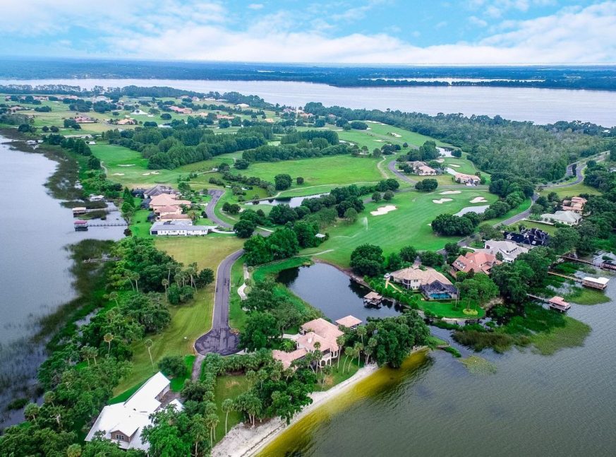 aerial view of the Deer Island Country Club