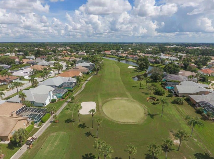Peridia Golf and Country Club's golf course from above