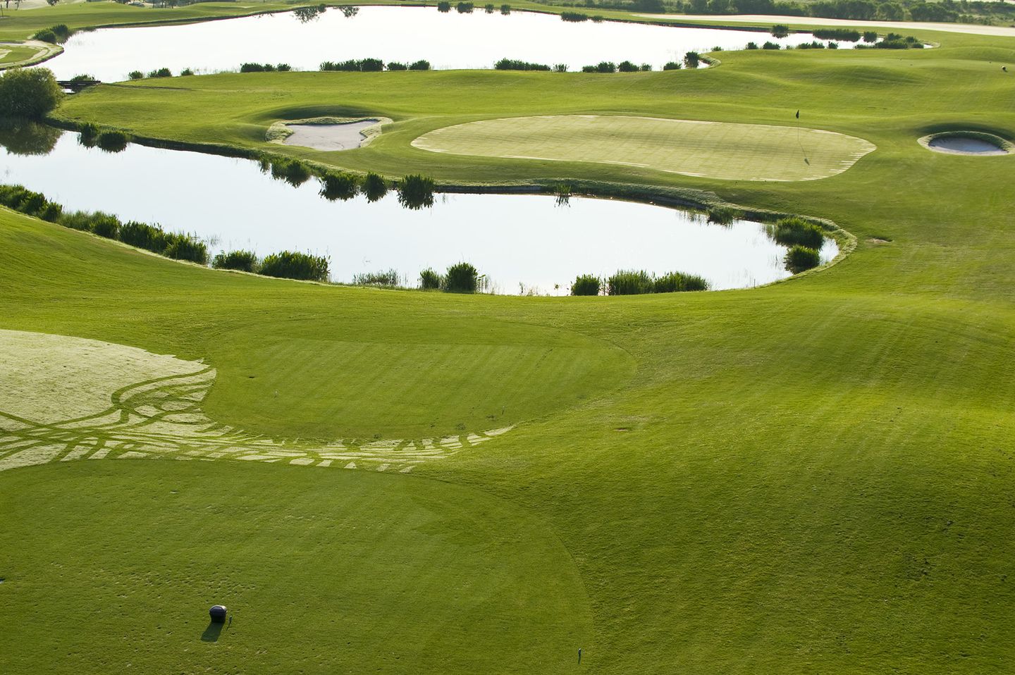 Lakes surrounded by the golf course