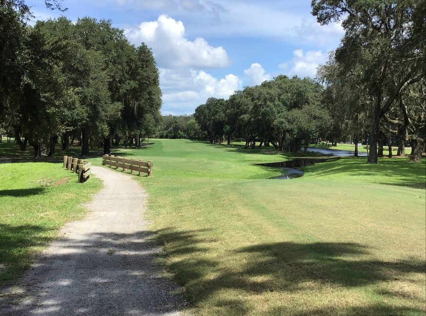 a river and a lot of trees on the golf course - Southport Springs Golf and Country Club