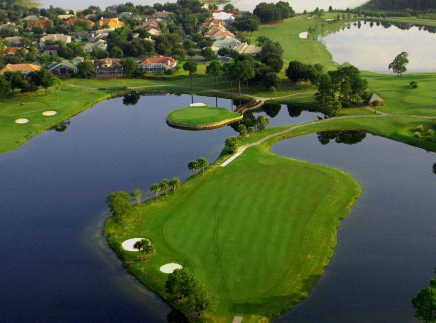 there are many lakes on the golf course - heathrow country club Florida