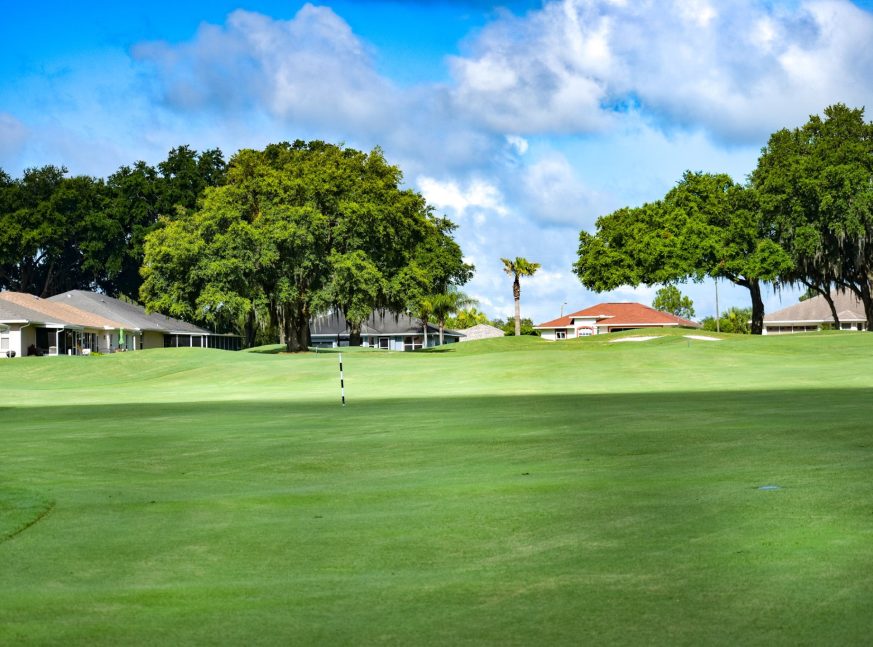 On the golf course, there are many houses and trees - Tampa Bay Golf and Country Club