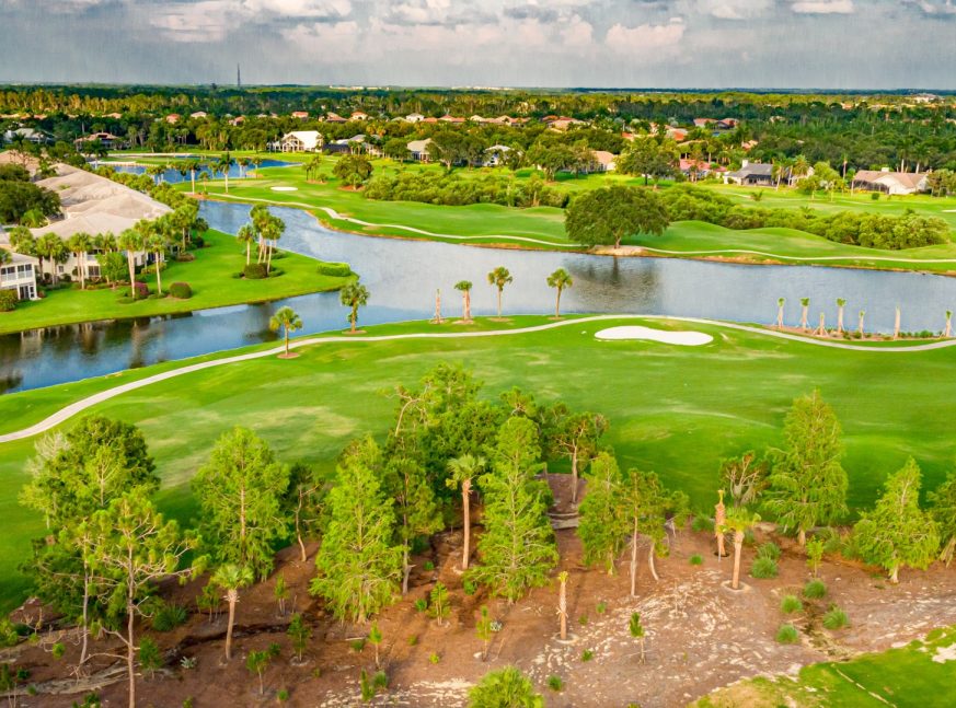 lake with homes in golf course - Estero Country Club