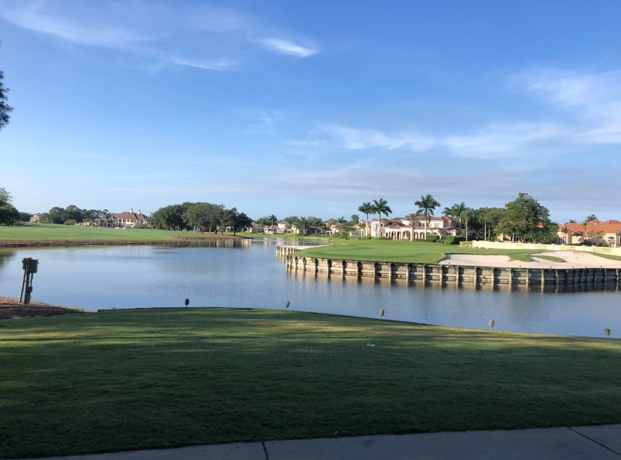 Lake and homes in golf course - Fiddlesticks Country Club, Wee Friendly Course