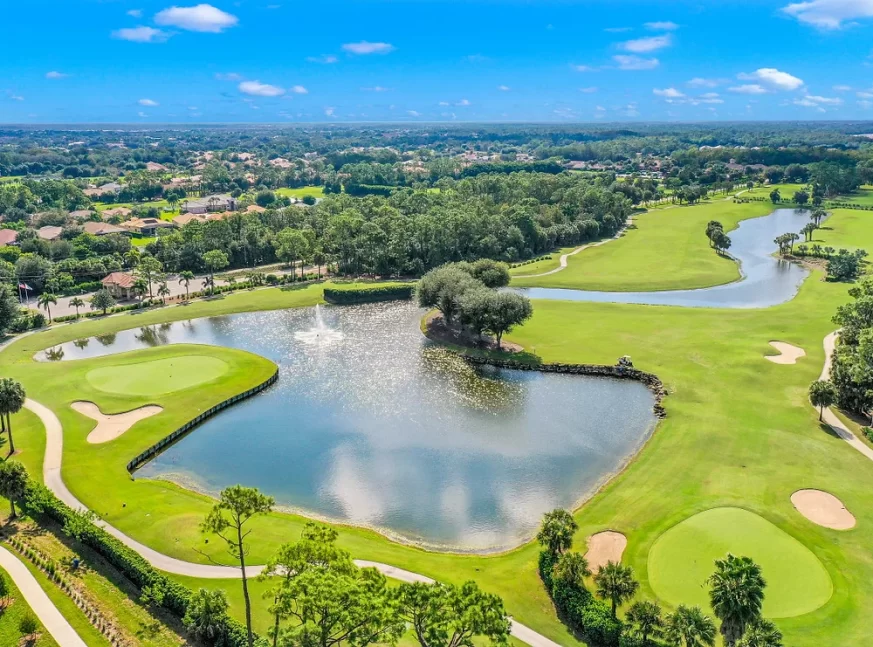 Lake and homes in golf course - Hunters Ridge Golf and Country Club
