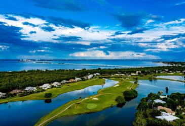 Golf course with lake and homes - The Dunes Sanibel Island